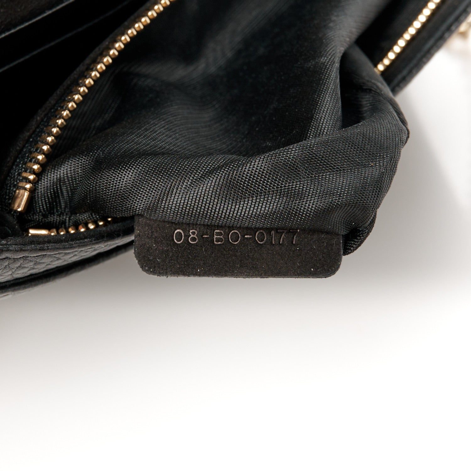 Christian Dior Grained Calfskin Diorama Wallet on Chain Pouch Black 7 of 10