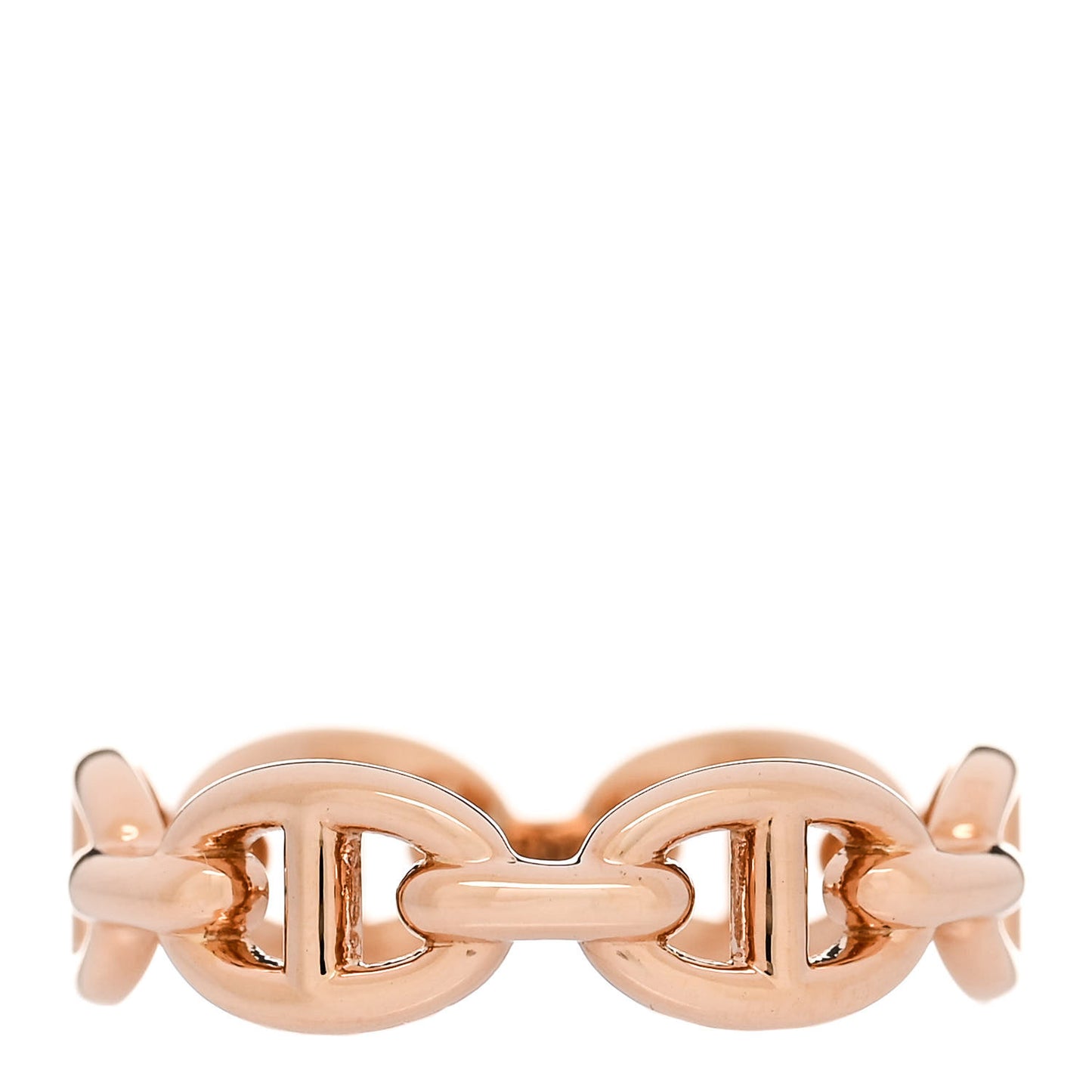 18K Rose Gold PM Chaine d'Ancre Enchainee Ring 53 6.5