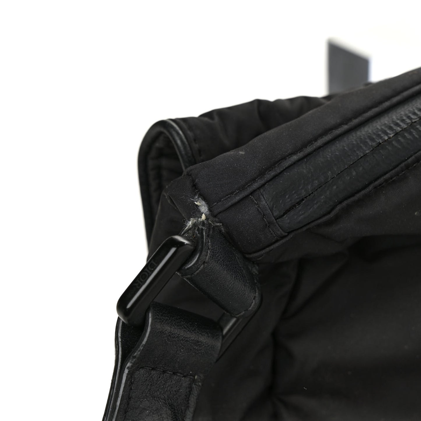 HOMME Nylon Saddle Messenger Bag Black
