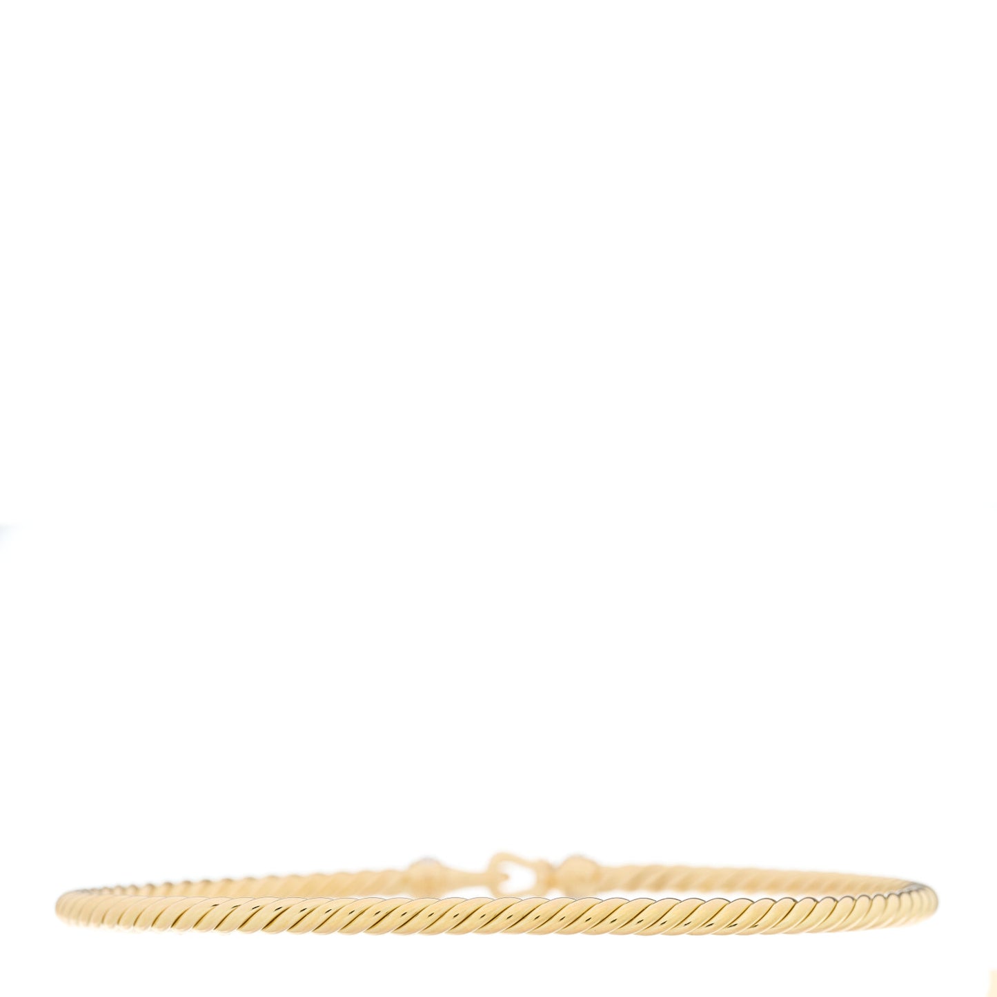 18K Yellow Gold Diamond 2.6mm Cable Collectibles Buckle Bracelet