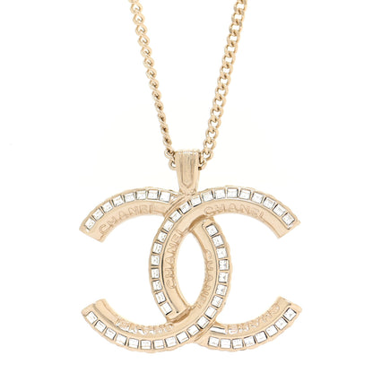 Chanel Crystal CC Chain Necklace Gold 4 of 5