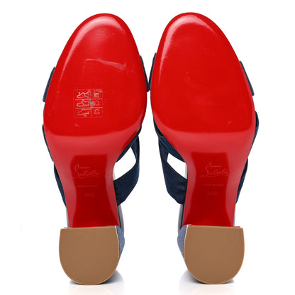 Christian Louboutin Denim Disco Club 85 Sandals 38.5 Blue 5 of 13