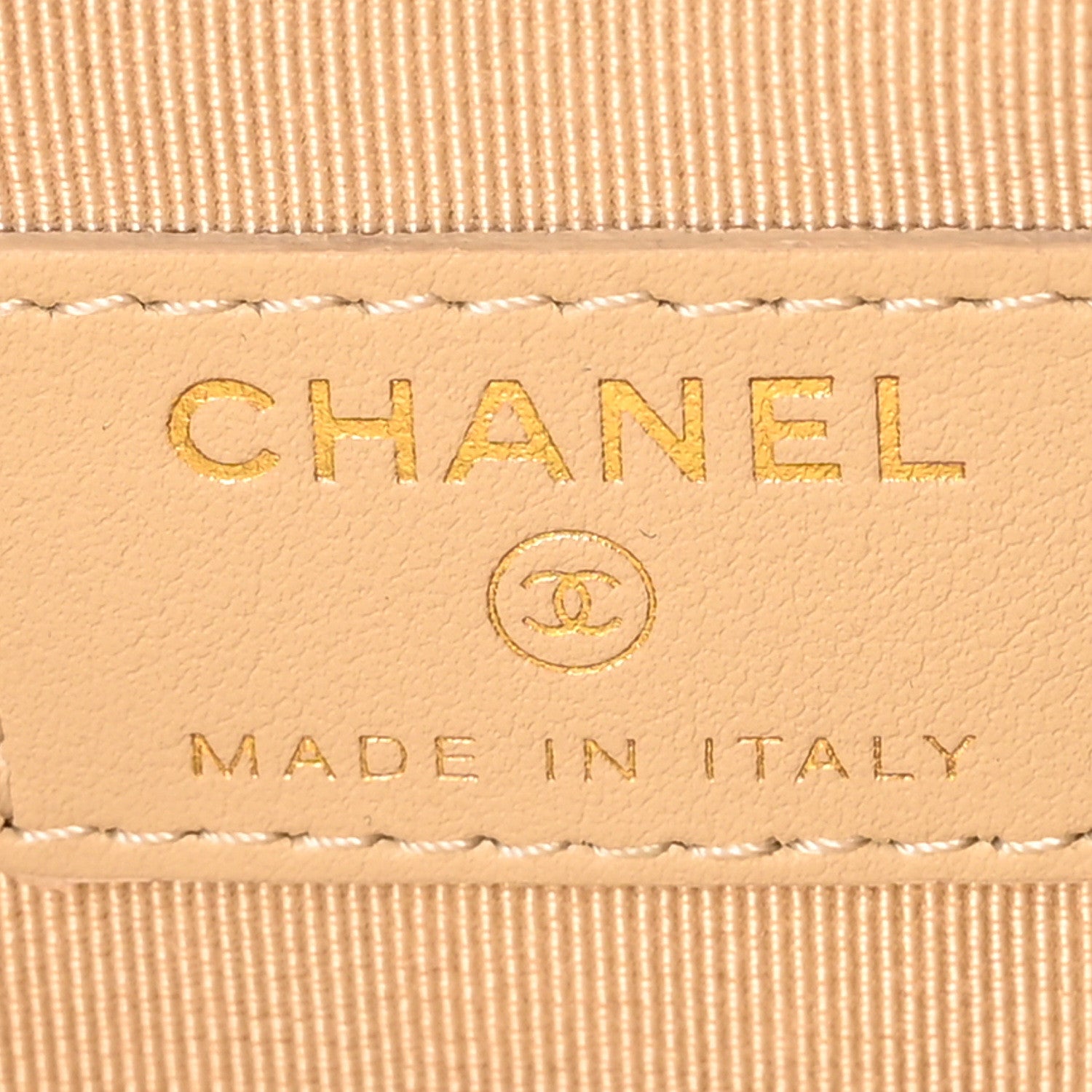 Chanel Tweed CC Medium Cosmetic Case Beige Black 6 of 10