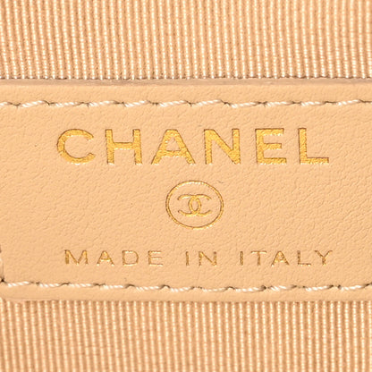 Chanel Tweed CC Medium Cosmetic Case Beige Black 6 of 10