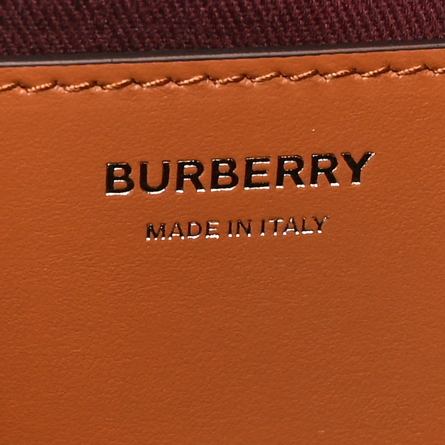 Burberry Calfskin Giant Check E-Canvas Elongated Note Crossbody Bag Briar Brown 6 of 10