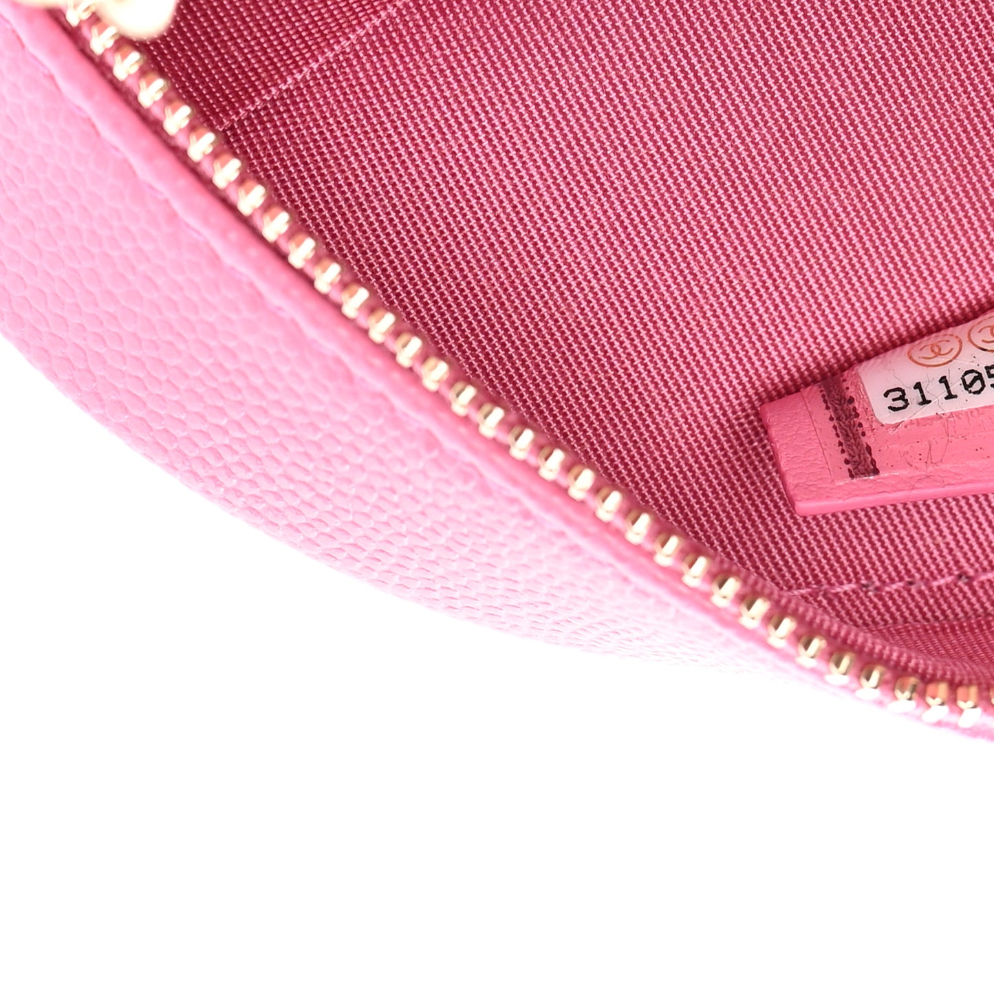 Caviar Quilted Gripoix CC Round Clutch With Chain Pink