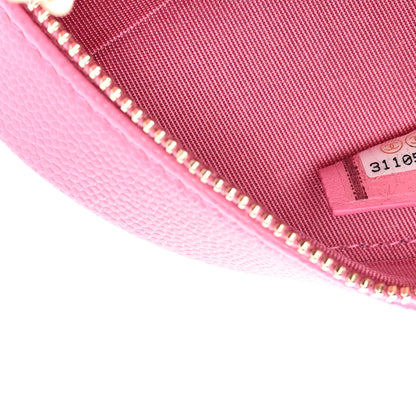 Chanel Caviar Quilted Gripoix CC Round Clutch With Chain Pink 7 of 12