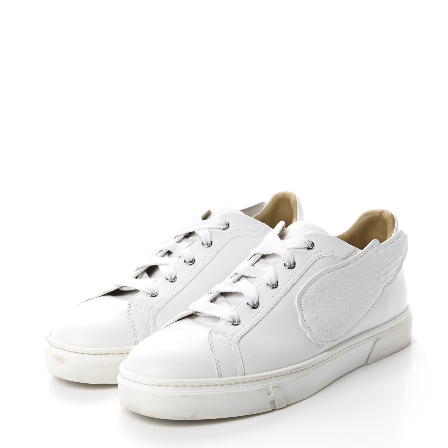 Hermes Calfskin Mens Wing Sneakers 41 White 3 of 9