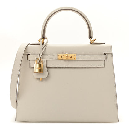 Hermes Epsom Kelly Sellier 25 Craie 1 of 12