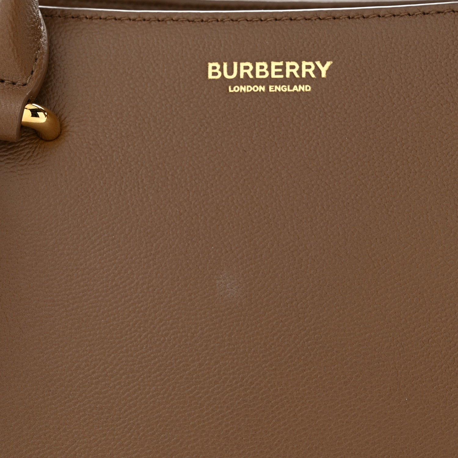 Burberry Calfskin Mega Check Mini Banwell Tote Earth 10 of 10