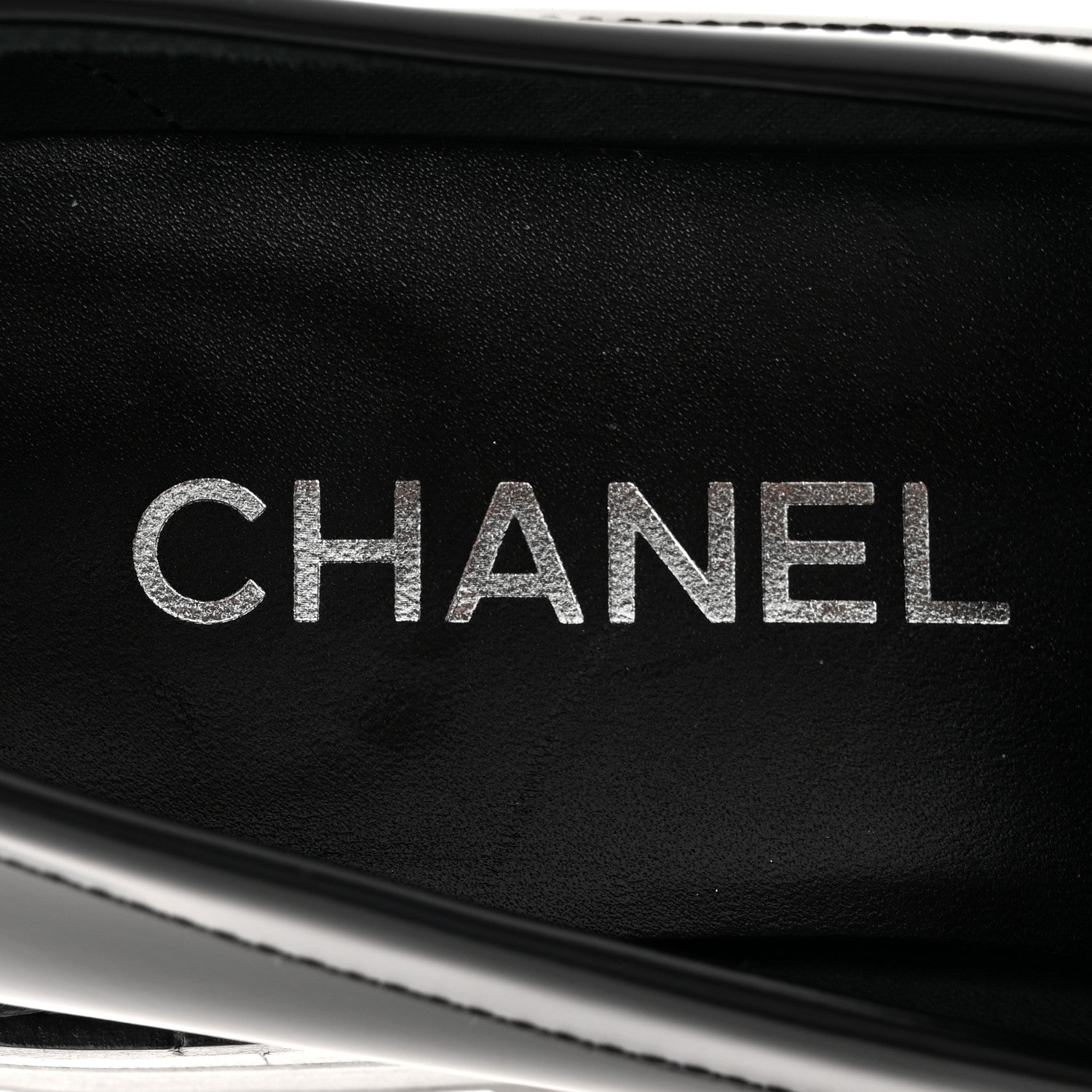 Chanel Calfskin Metal CC Loafers 37.5 Black 8 of 9