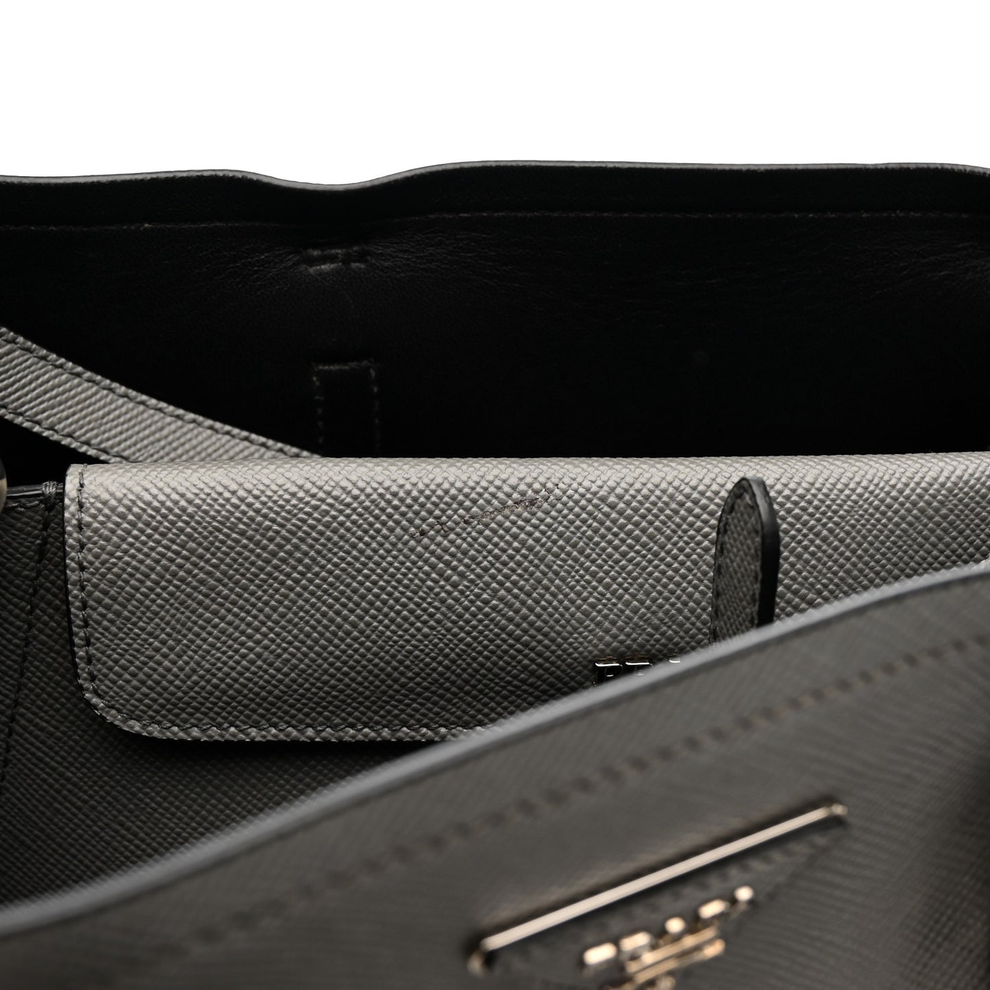 Saffiano Cuir Medium Double Handle Tote Marmo