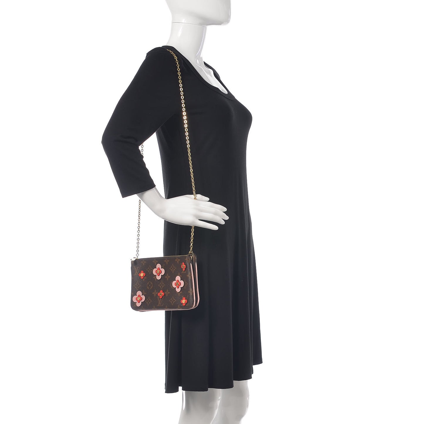 Monogram Blooming Flowers Double Zip Pochette
