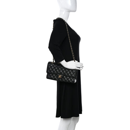 Chanel Caviar Quilted Medium Double Flap Black 2 of 11