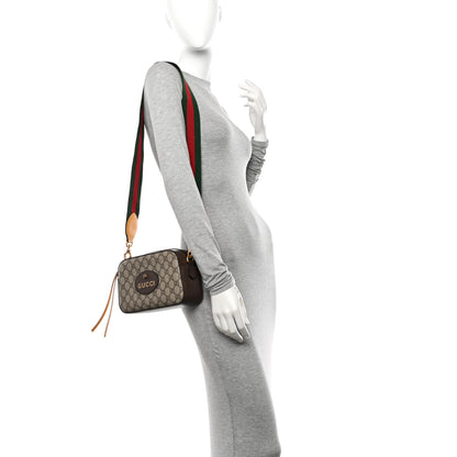 Gucci GG Supreme Monogram Web Neo Vintage Shoulder Bag Beige New Acero Crop 2 of 10
