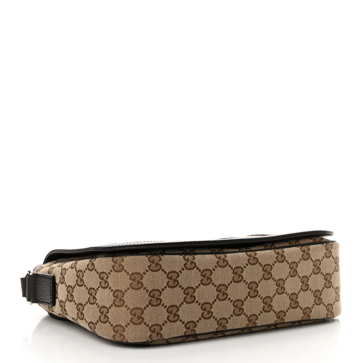 Gucci Monogram Flap Messenger Bag Beige Dark Brown 4 of 14