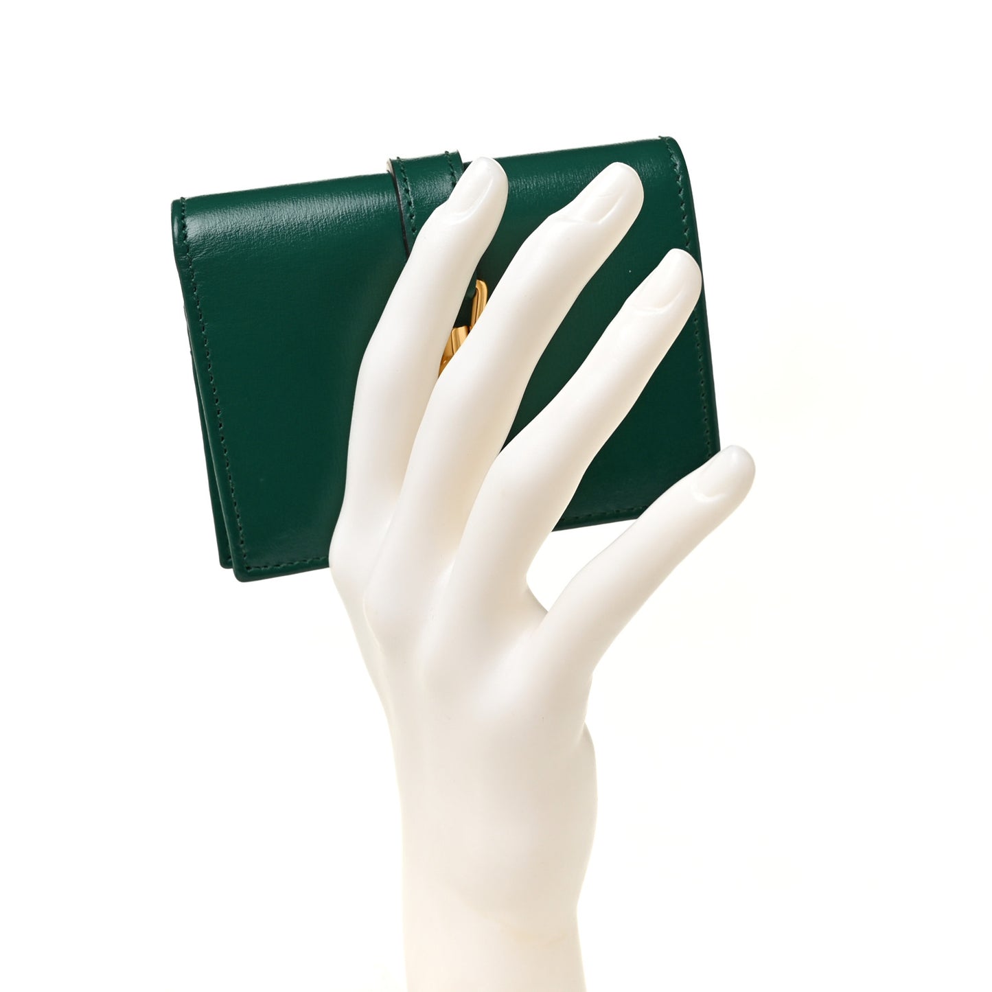 Calfskin Jackie 1961 Card Case Emerald