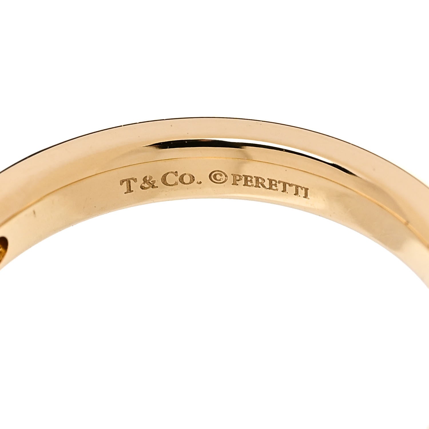 Tiffany 18K Yellow Gold Diamond Elsa Peretti 5 Diamond Stacking Band Ring 49 5 4 of 6