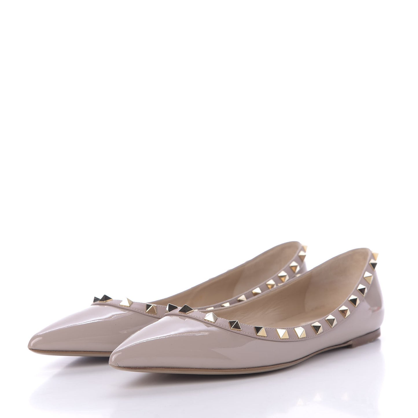Patent Rockstud Ballerina Flats 39 Poudre