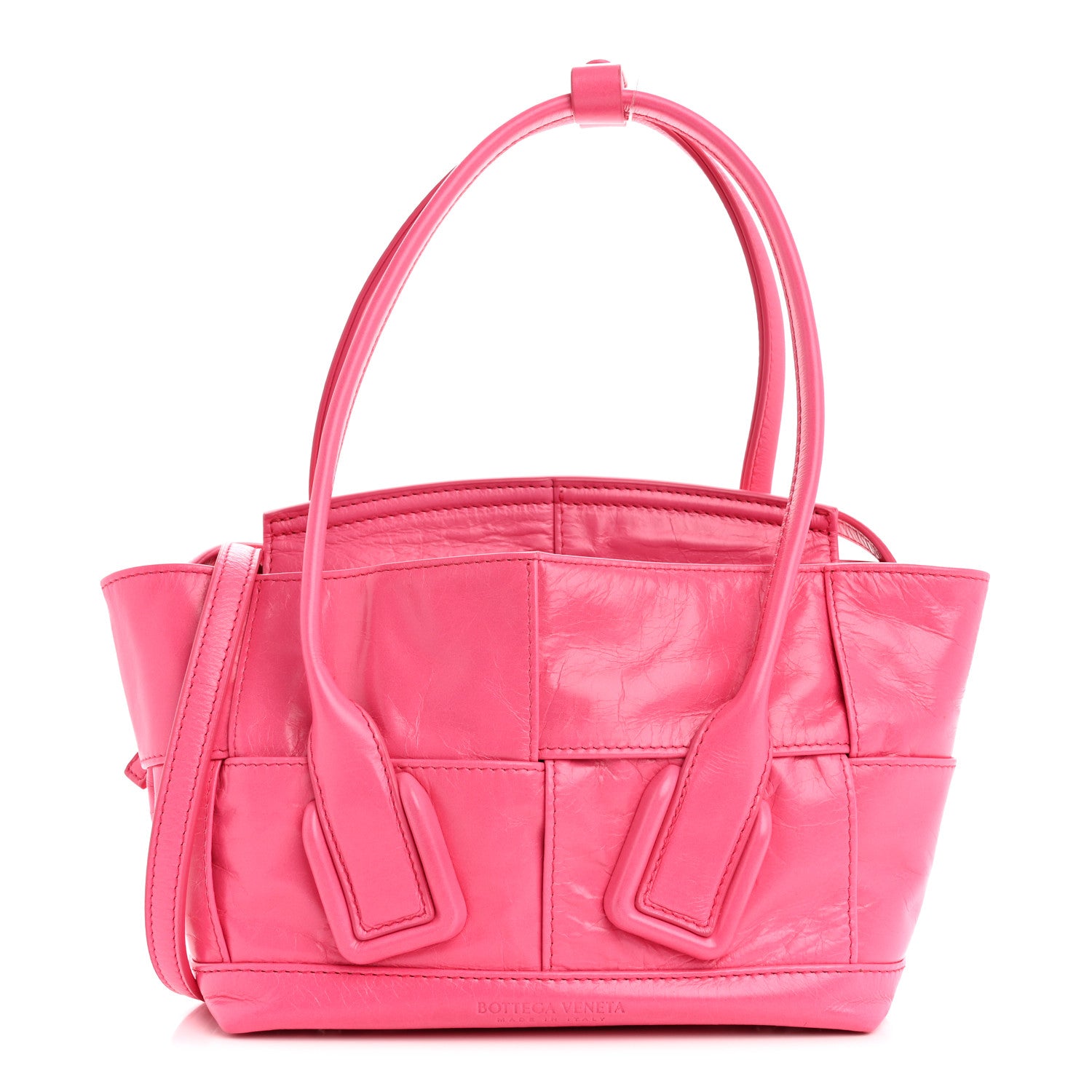 Bottega Veneta Paper Calfskin Maxi Intrecciato Mini Arco Pink 1 of 14