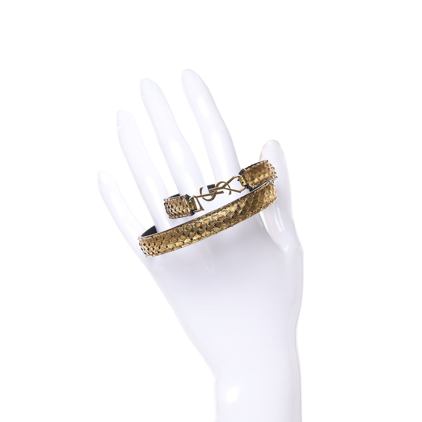 Brass Snakeskin Bracelet Gold