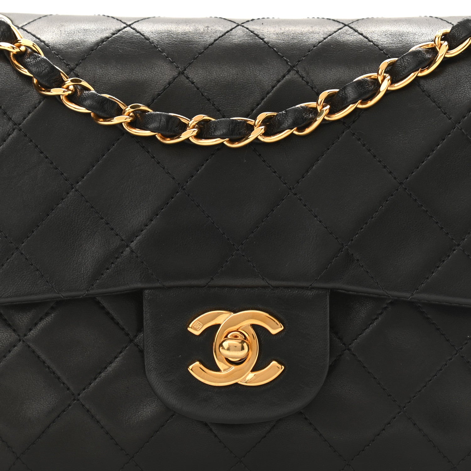 Chanel Lambskin Quilted Small Double Flap Black 6 of 13
