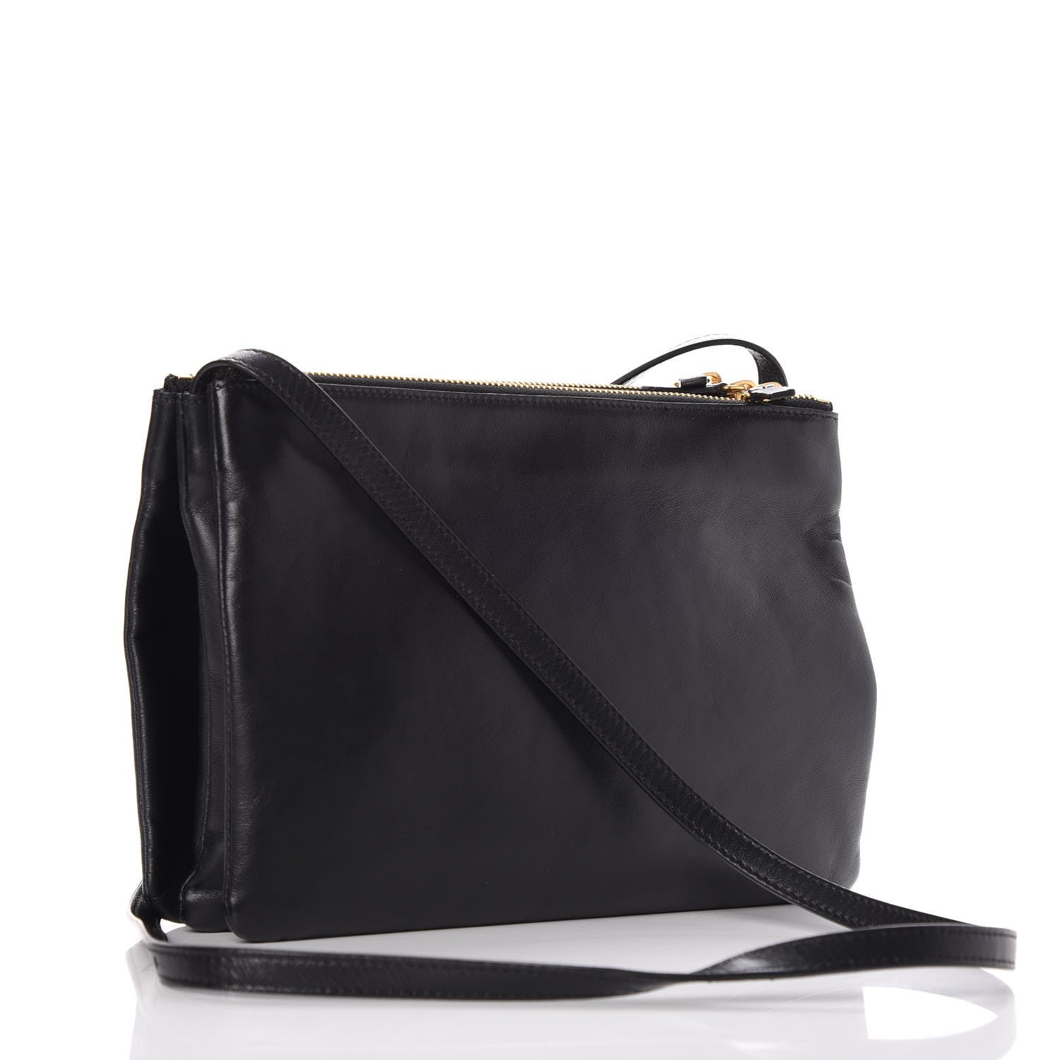Celine Lambskin Large Trio Crossbody Bag Navy Blue 3 of 9