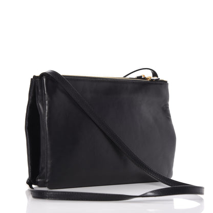 Celine Lambskin Large Trio Crossbody Bag Navy Blue 3 of 9
