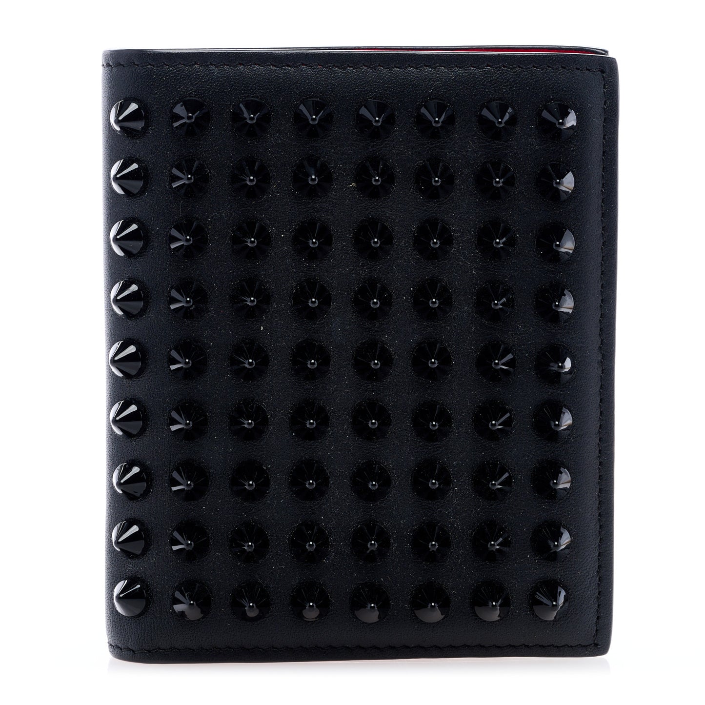 Calfskin Spiked Paros Wallet Black