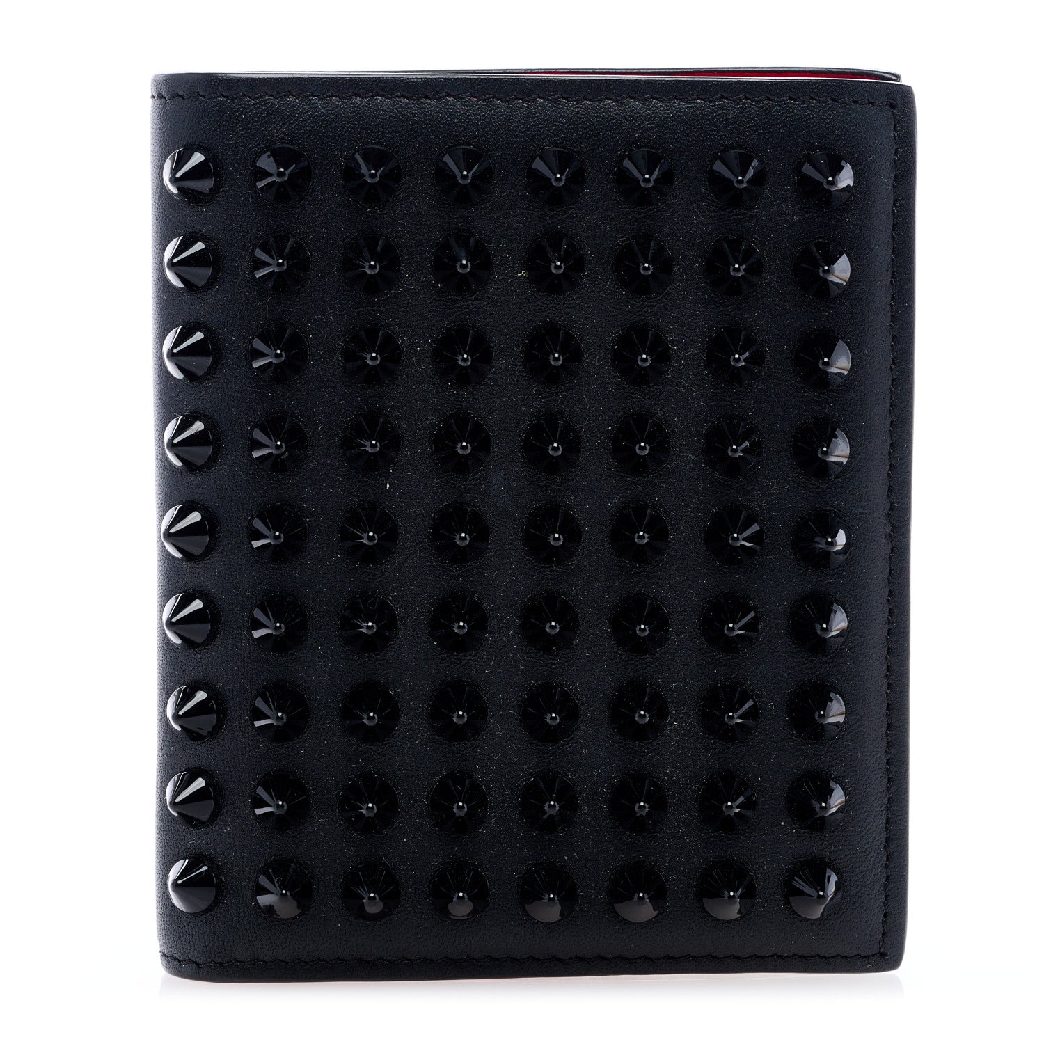Christian Louboutin Calfskin Spiked Paros Wallet Black 1 of 5