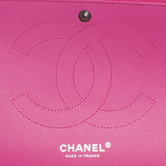 Chanel Iridescent Caviar Jumbo Double Flap Hot Pink 6 of 8
