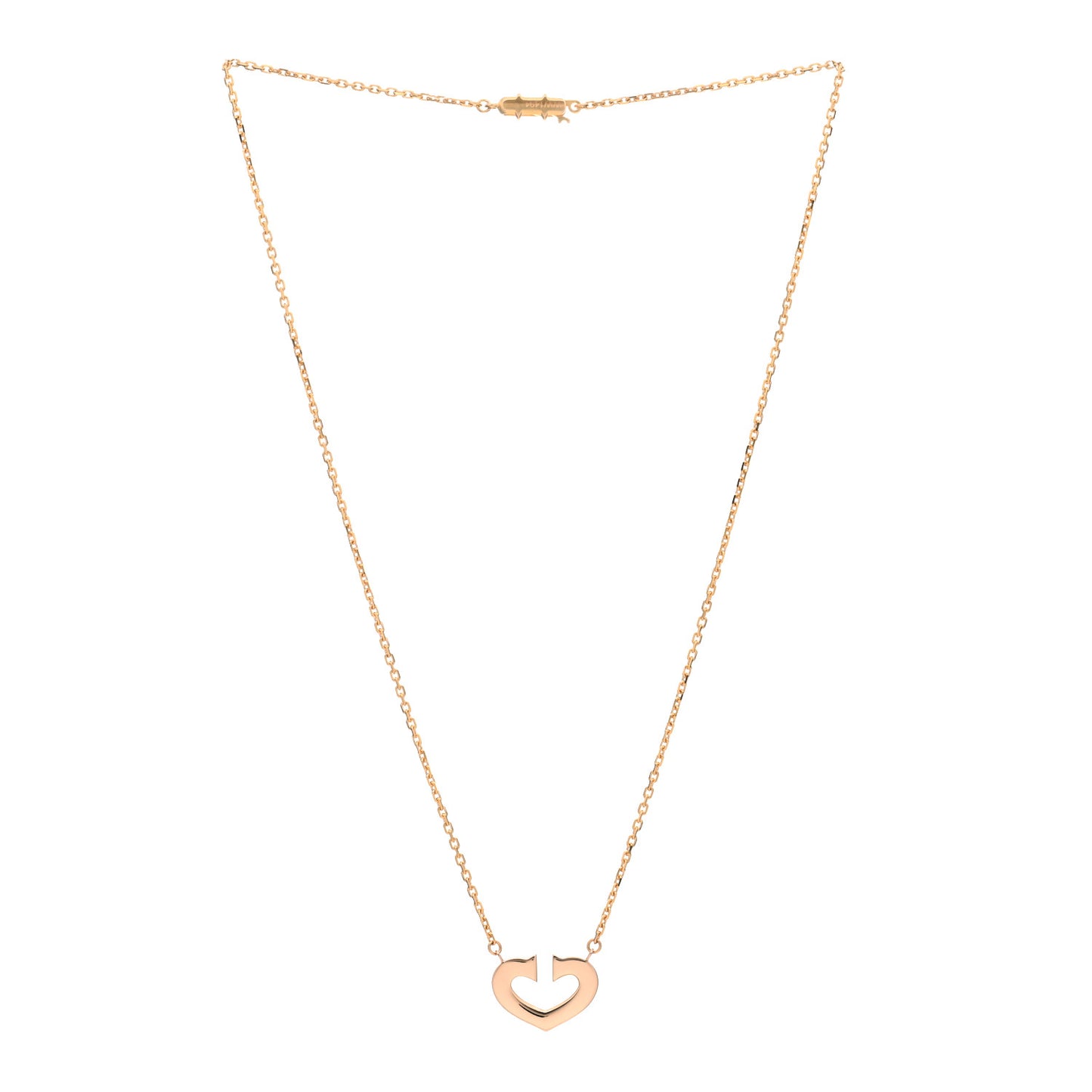 18K Pink Gold Medium Hearts and Symbols Necklace