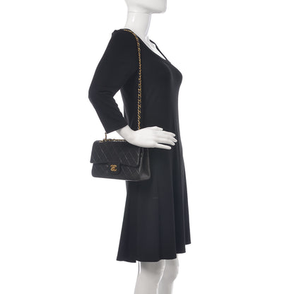 Chanel Lambskin Quilted Small Double Flap Black 2 of 17