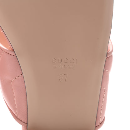 Gucci Nappa Charlotte Double G Marmont Thong Sandals 37 Perfect Pink 7 of 9