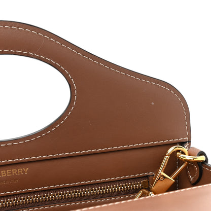 Burberry Canvas Smooth Calfskin Two Tone Mini Pocket Bag Natural Malt Brown 12 of 13