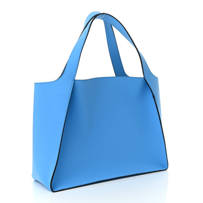 Stella McCartney Eco Alter Nappa Large East West Perforated Tote Blue 3 of 9