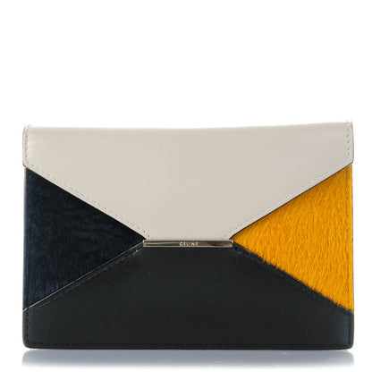Celine Pony Hair Calfskin Diamond Compact Multifunction Wallet Pearl Grey 1 of 8