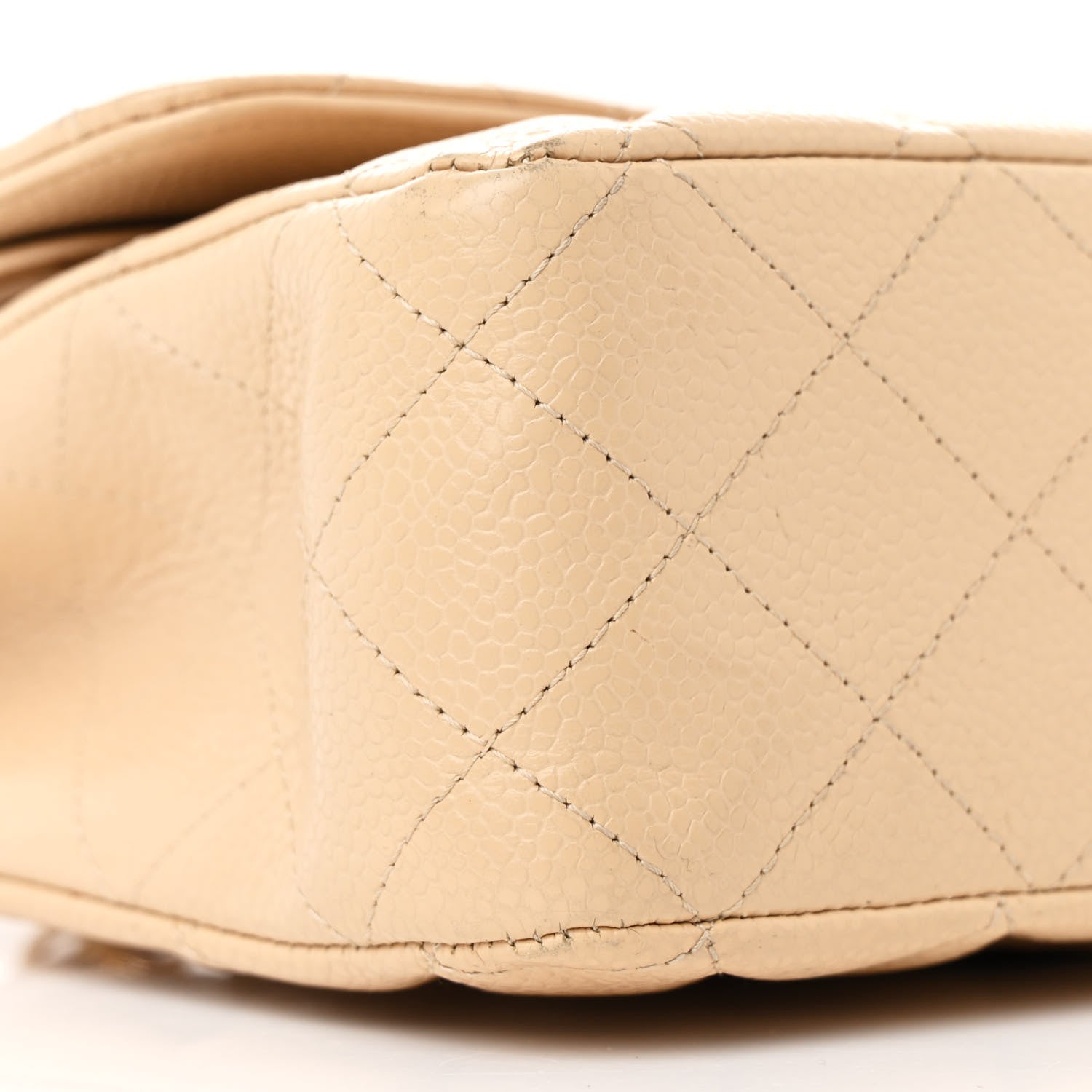 Chanel Caviar Quilted Medium Double Flap Beige 9 of 10