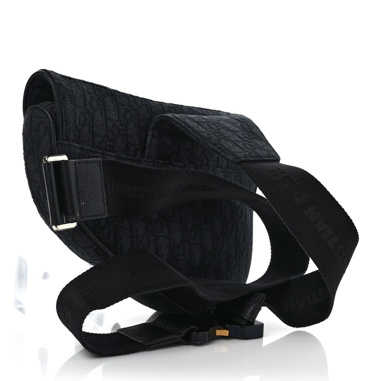 Christian Dior Oblique Mens Saddle Bag Black Blue 3 of 9