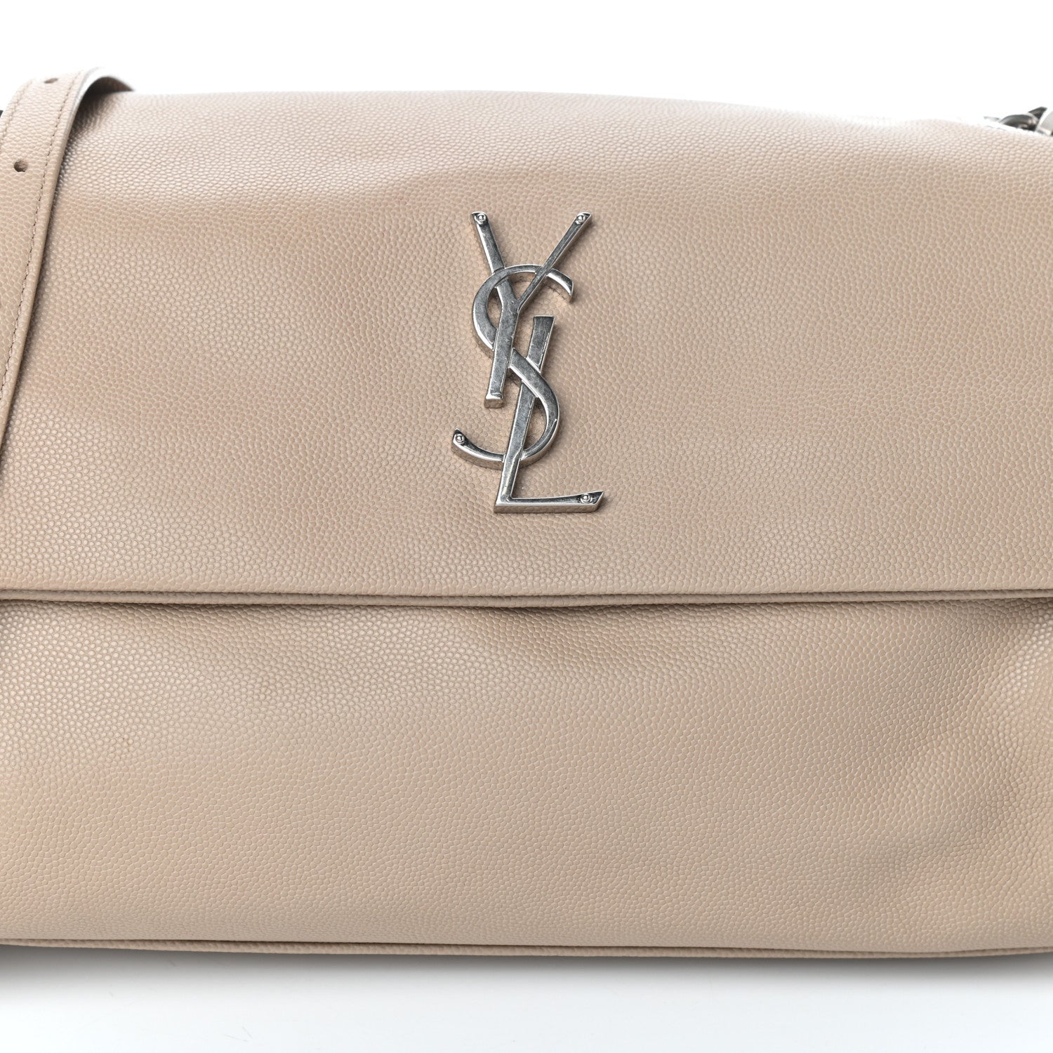 Saint Laurent Grain De Poudre Medium West Hollywood Monogram Fold-Over Nude Powder 7 of 9