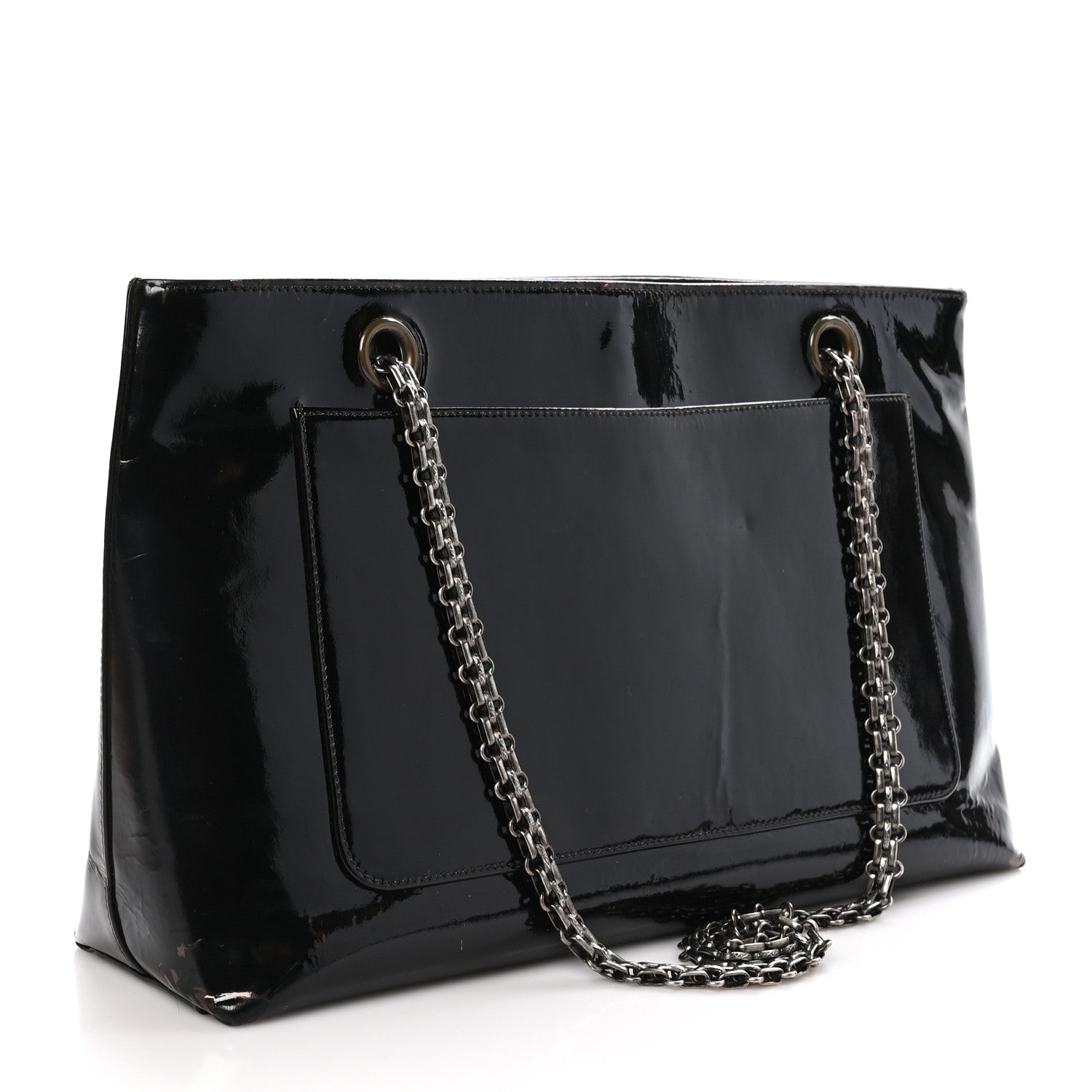 Chanel Patent Mademoiselle Tote Brown 3 of 11