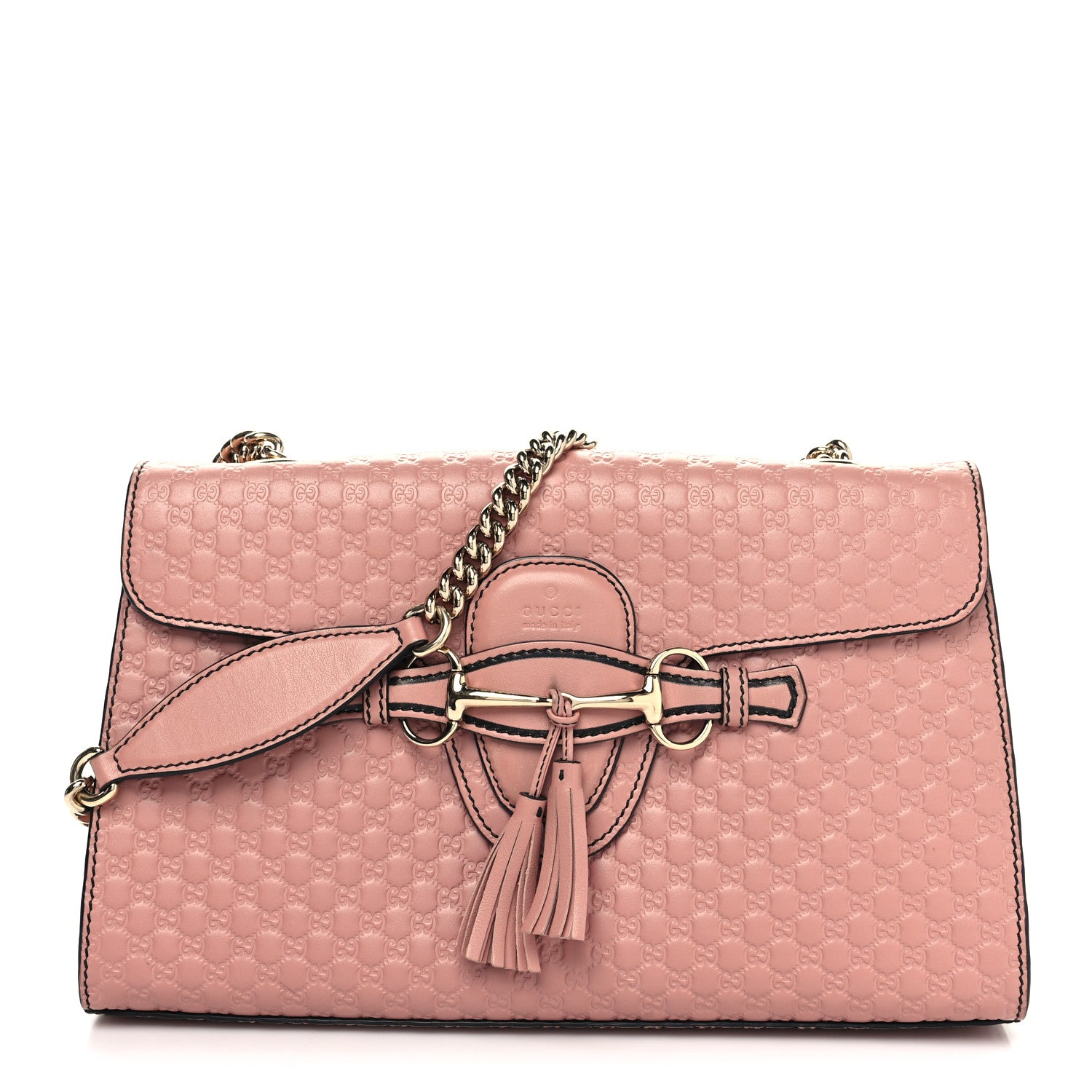 Gucci Microguccissima Medium Emily Chain Shoulder Bag Soft Pink 1 of 17
