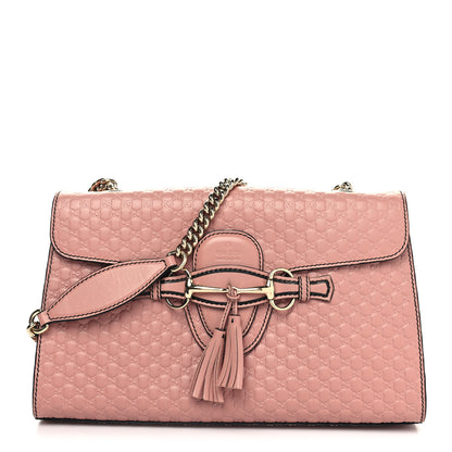 Gucci Microguccissima Medium Emily Chain Shoulder Bag Soft Pink 1 of 17