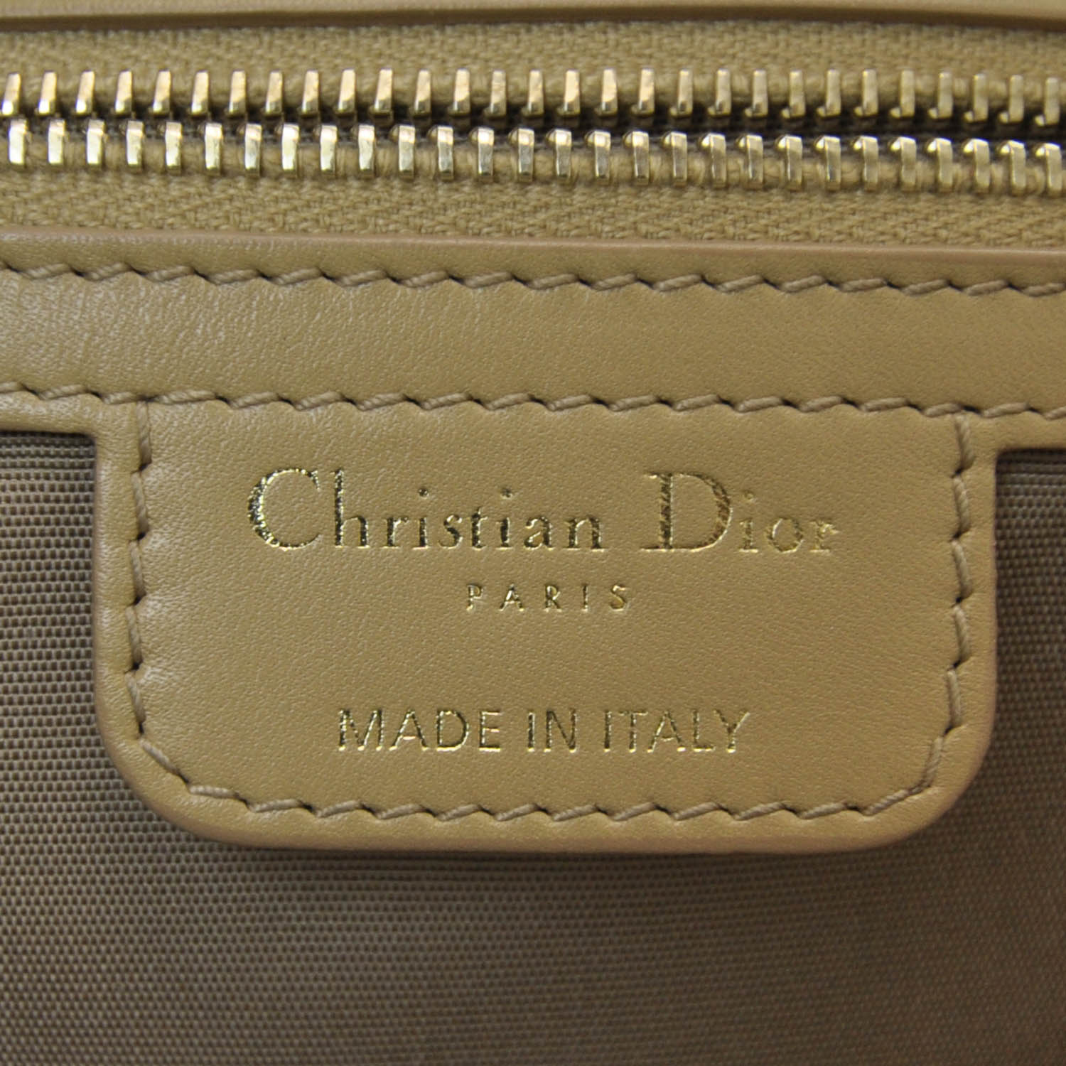 Christian Dior Lambskin Cannage Medium Panarea Tote Beige 8 of 9