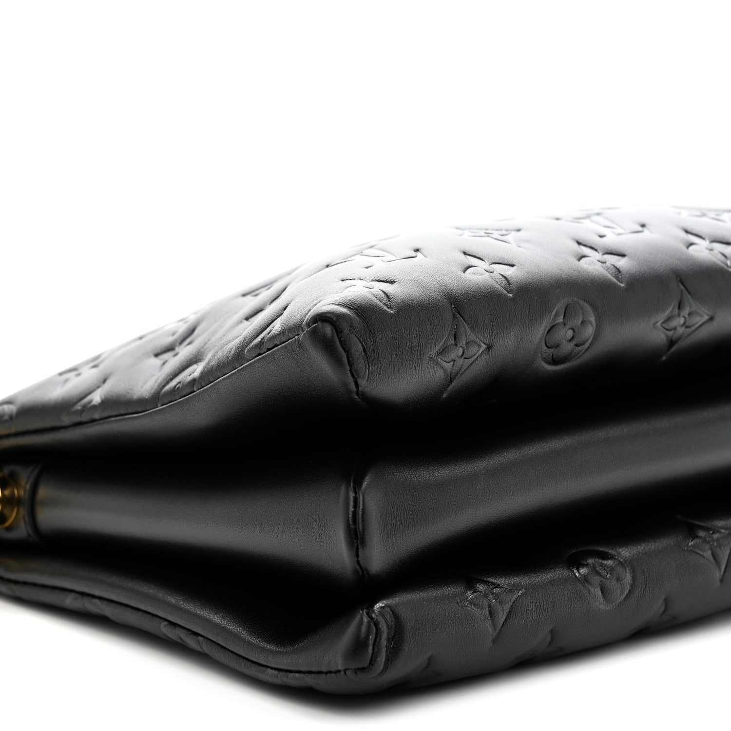 Louis Vuitton Lambskin Embossed Monogram Coussin PM Black 10 of 11
