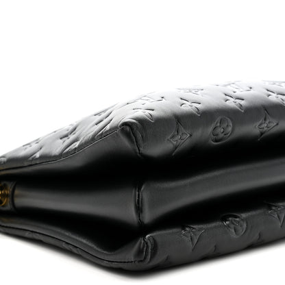 Louis Vuitton Lambskin Embossed Monogram Coussin PM Black 10 of 11
