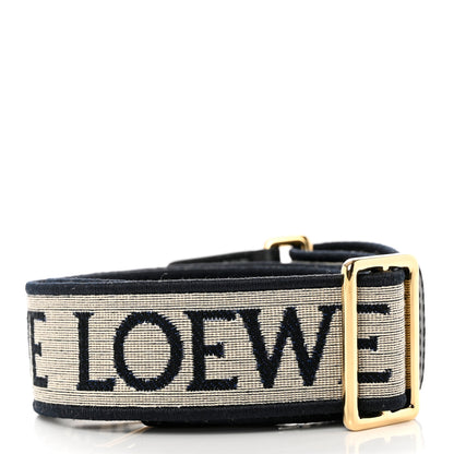 Loewe Calfskin Jacquard Anagram Strap Navy Black 2 of 4