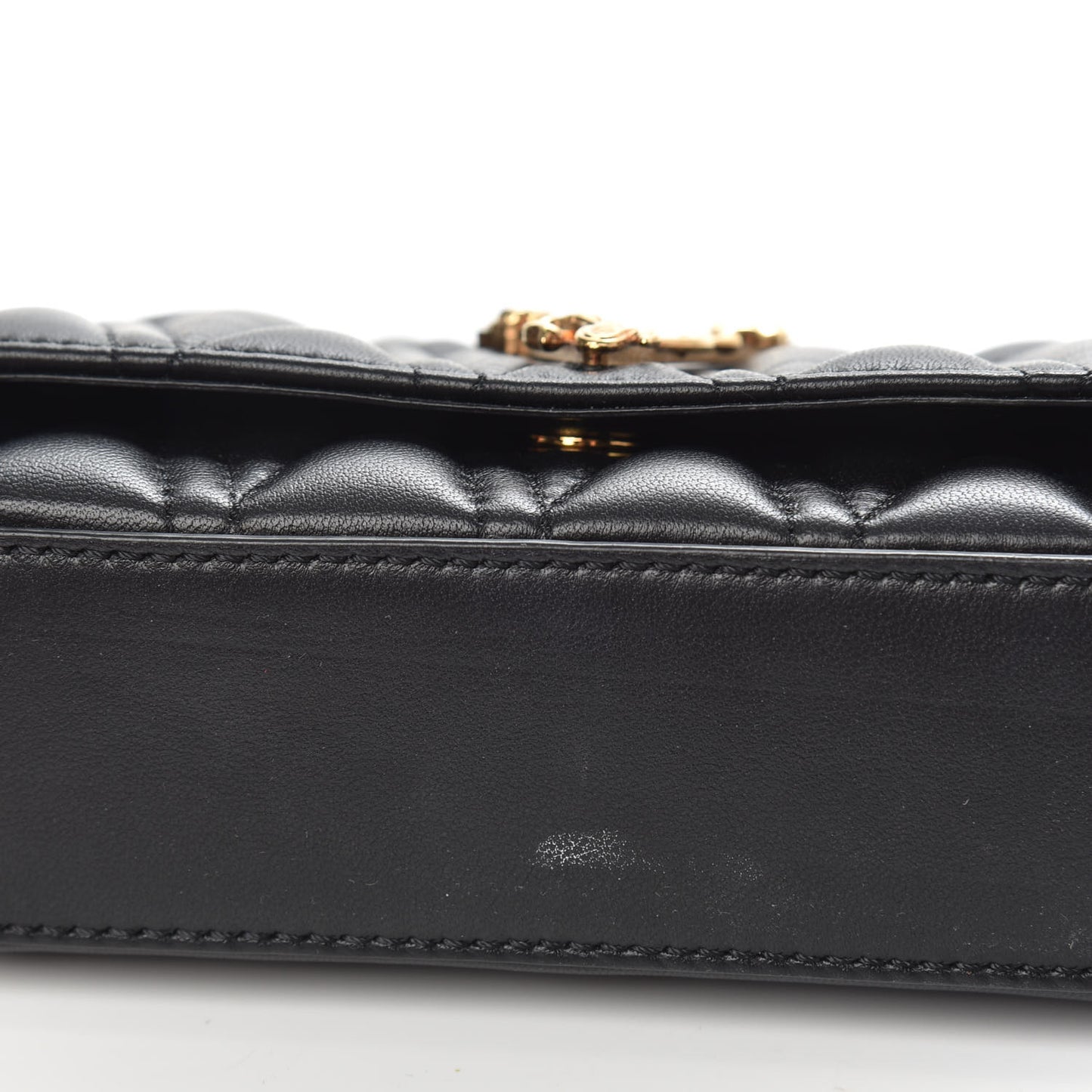 Nappa Quilted Virtus Evening Bag Black