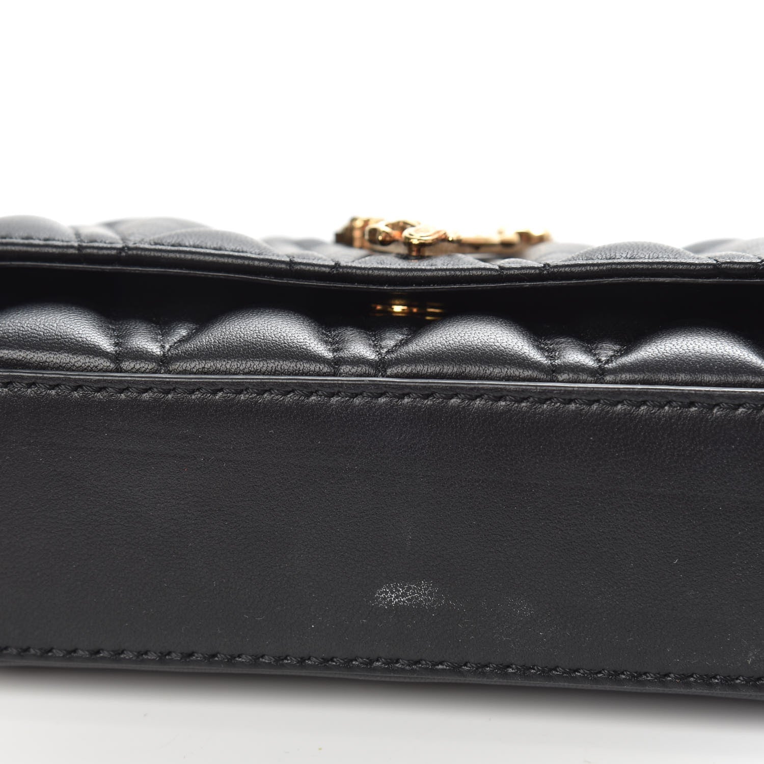 Versace Nappa Quilted Virtus Evening Bag Black 9 of 11