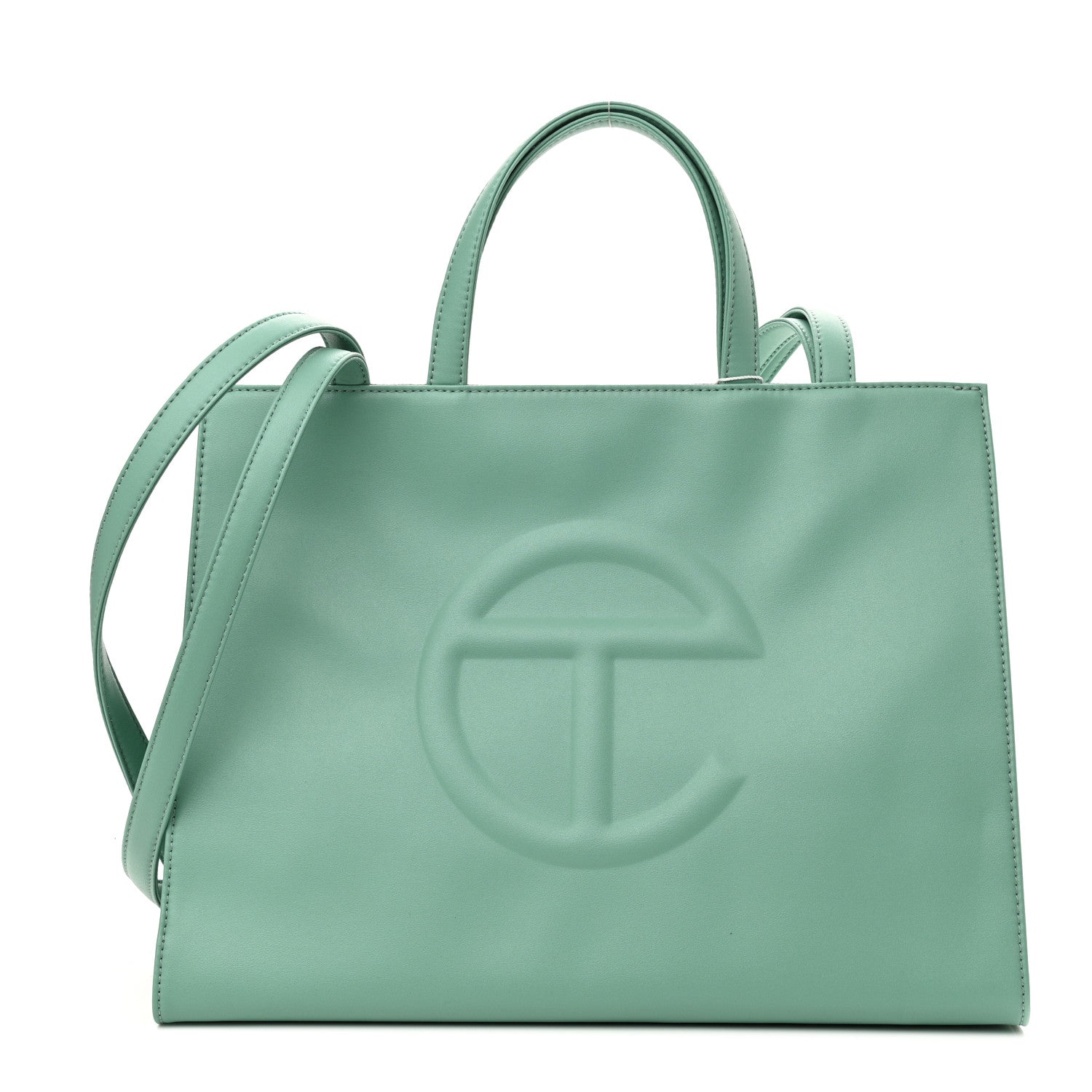 Telfar Vegan Leather Medium Shopping Bag Sage 1 of 10